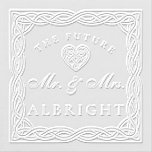Celtic Knot Heart Engagement Embosser Gift<br><div class="desc">Celebrate eternal love with this Celtic Knot Heart Engagement Embosser, elegantly engraved with “The future Mr. and Mrs.” and your custom surname. The interwoven Celtic heart symbolizes unity, infinity, and a love that cannot be broken—making this the perfect heirloom-quality gift for couples stepping into forever. Whether it’s for a bridal...</div>