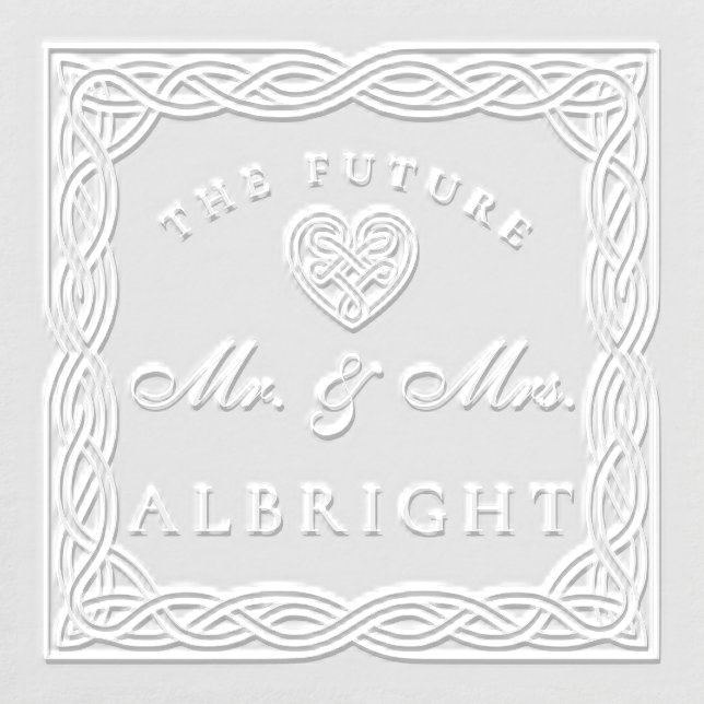 Celtic Knot Heart Engagement Embosser Gift (Design)