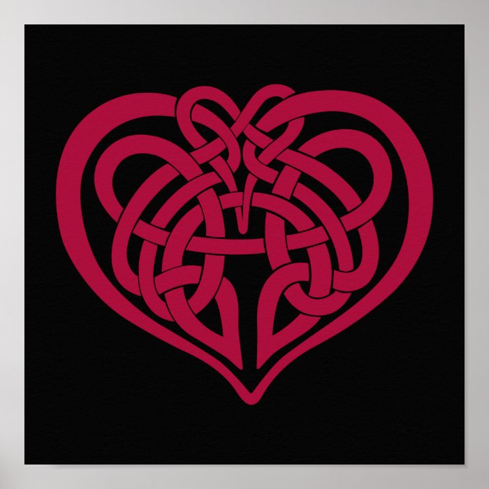 Celtic Knot Heart Print