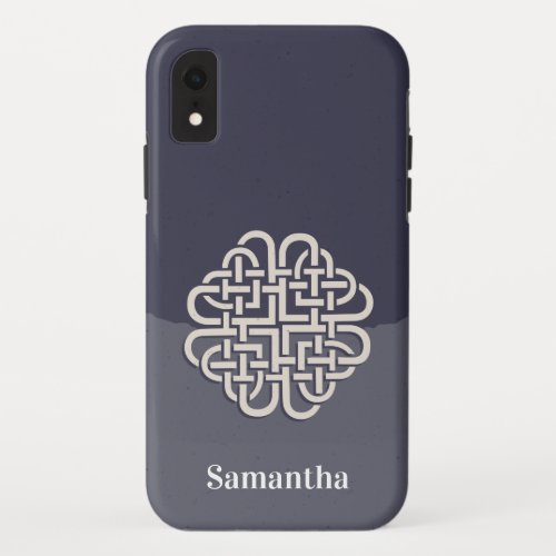 Celtic Knot Heart with Name iPhone XR Case