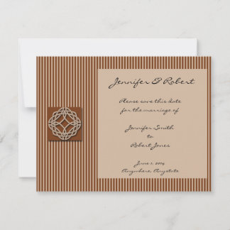 Celtic Knot in Cream and Rust Save the Date