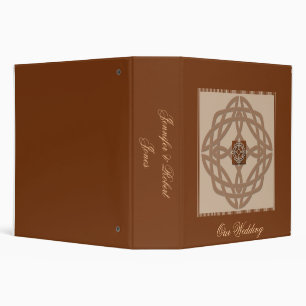 Celtic Knot in Cream and Rust Wedding Binder