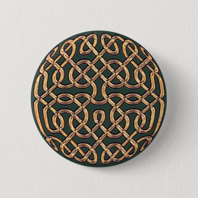 Celtic Knot in Gold Button (Front)