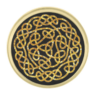 Celtic Knot in Gold Finish Lapel Pin