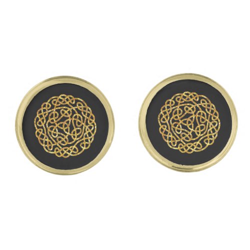 Celtic Knot in Gold Gold Cufflinks