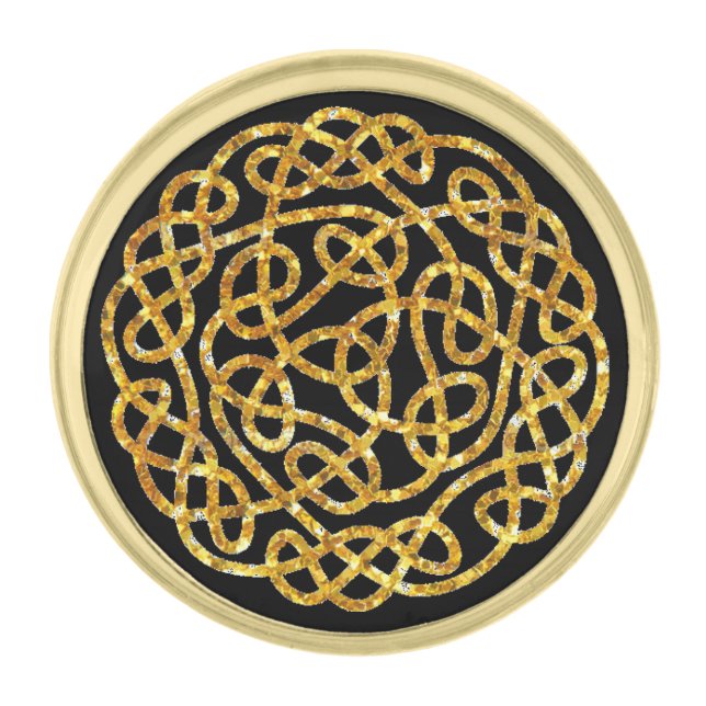 Celtic Knot in Gold Gold Finish Lapel Pin (Front)
