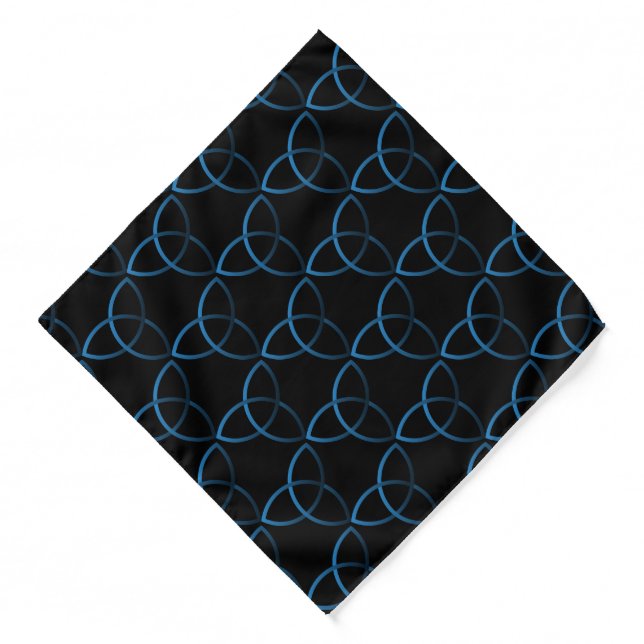 Celtic Knot in Sky Blue Tie Bandana (Front)
