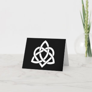 Celtic Knot Initials - Thank You - Black and White
