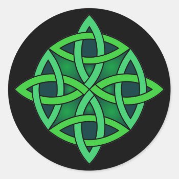 Celtic Knot Ireland Ancient Symbol Pagan Irish Gre Classic Round Sticker by tony4urban at Zazzle