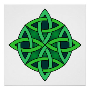 celtic knot ireland ancient symbol pagan irish gre poster