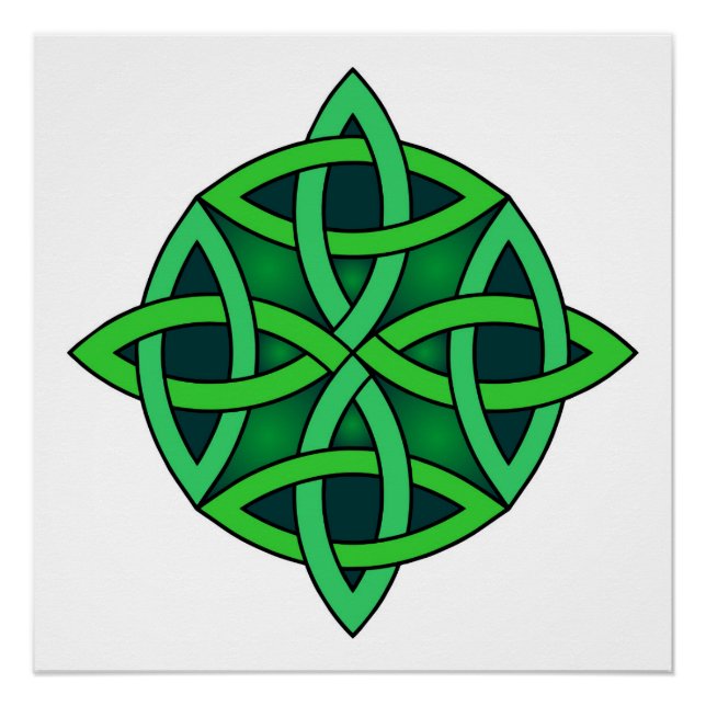 celtic knot ireland ancient symbol pagan irish gre poster (Front)