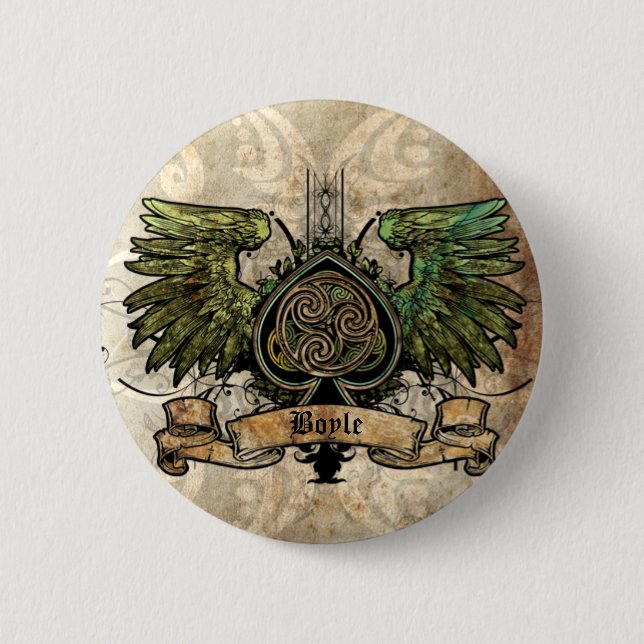 Celtic Knot Ireland Irish Tattoo Urban Keychain Button (Front)