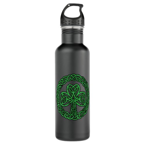 Celtic Knot Irish 3 Leaf Clover St Pats Day  Stainless Steel Water Bottle