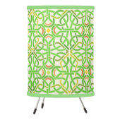 Celtic Knot Irish Braid Basketweave Modern Green Tripod Lamp (Left)