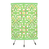 Celtic Knot Irish Braid Basketweave Modern Green Tripod Lamp (Back)