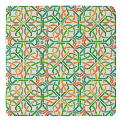 Celtic Knot Irish Braid Pattern Colorful Stencil Trivet