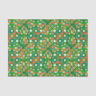 Celtic Knot Irish Braid Pattern Green Pretty Tissue Paper