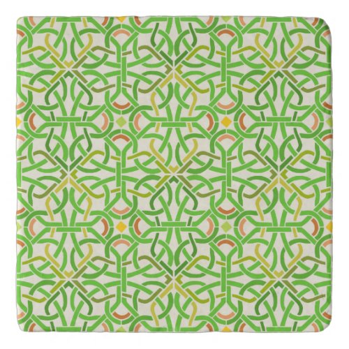 Celtic Knot Irish Braid Pattern Green Stencil Trivet