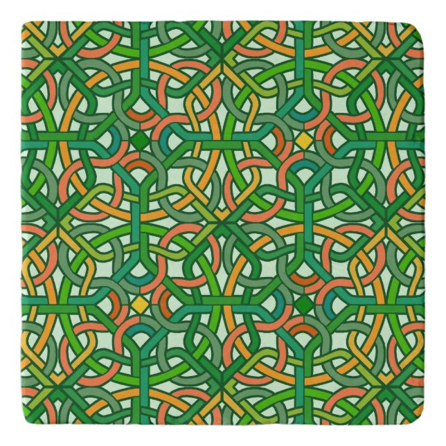 Celtic Knot Irish Braid Pattern Trivet (Front)