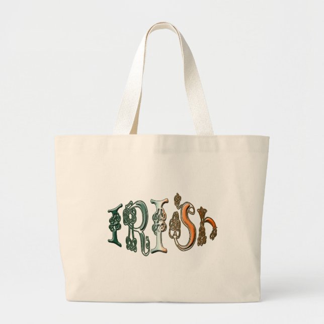 Celtic Knot Irish Flag Colours Designer Bag (Front)