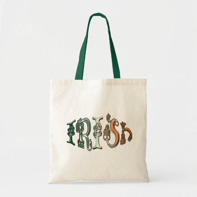 Celtic Knot Irish Flag Colours Designer Bag (Front)