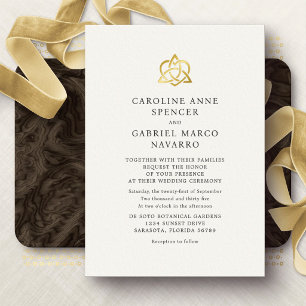 Celtic Knot Irish Wedding Foil Invitation
