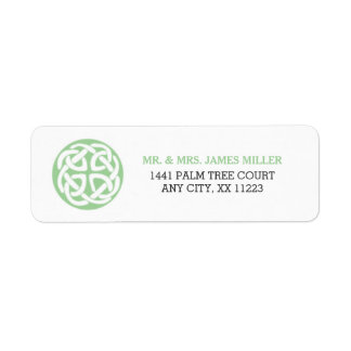 Celtic Knot Irish wedding party address 3991 Label