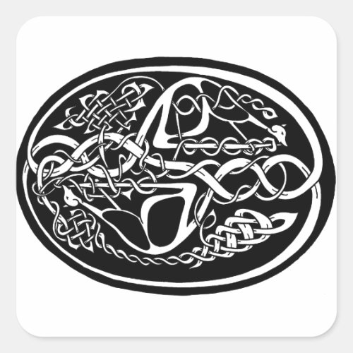 Celtic Knot Kangaroo Black and White