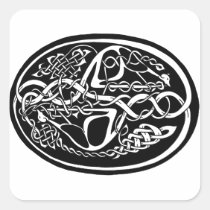 Celtic Knot Kangaroo Black and White