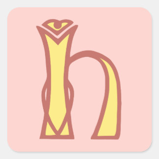 Celtic Knot letter initial monogram H Square Sticker
