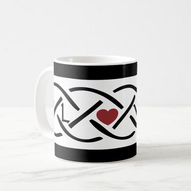 Celtic Knot Love Coffee Mug (Front Left)