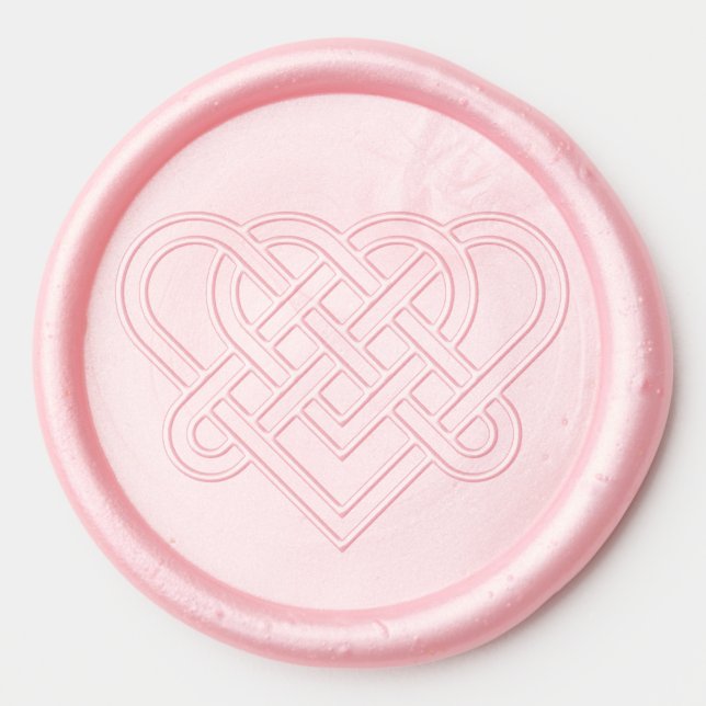 celtic knot love heart wax seal stickers (Front)