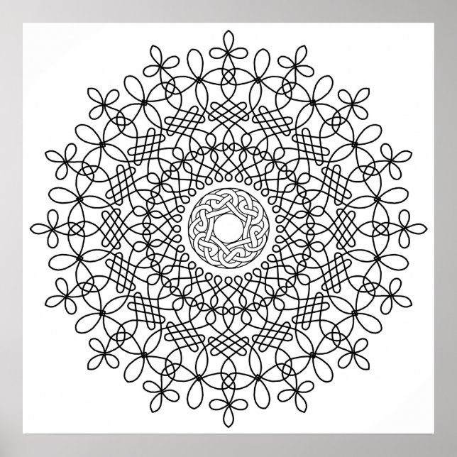 Celtic Knot Mandala 2 Poster (Front)