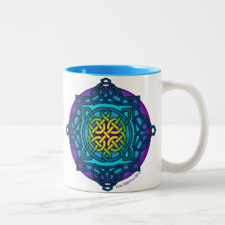 Celtic Knot Medallion Mug _ cool tones_ARD