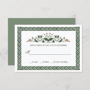 Celtic Knot Modern Floral Irish Wedding Invitation
