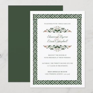 Celtic Knot | Modern Floral Irish Wedding Invitation