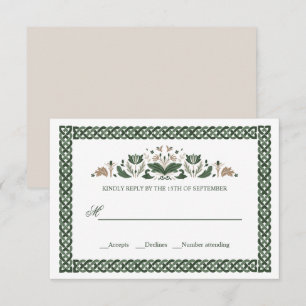 Celtic Knot   Modern Floral Irish Wedding Invitation