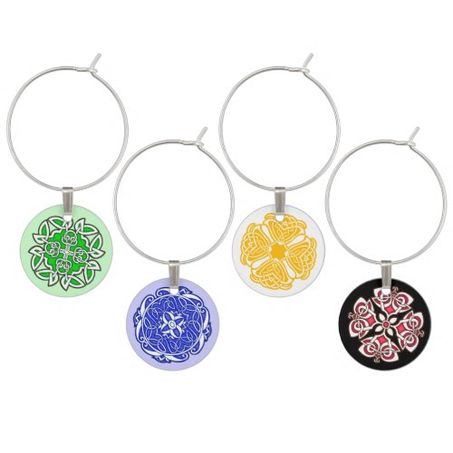 Celtic Knot Multi Color Wine Glass Charm