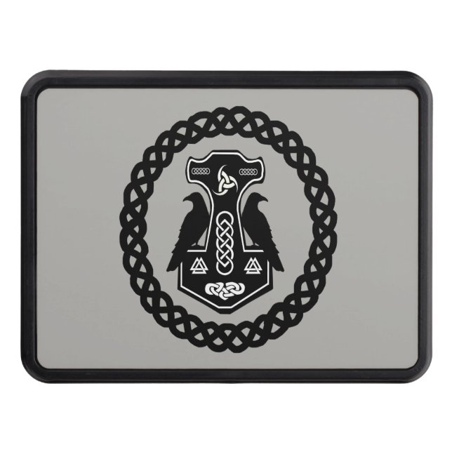 Celtic Knot Norse Thor's Hammer Hitch Cover (Front)