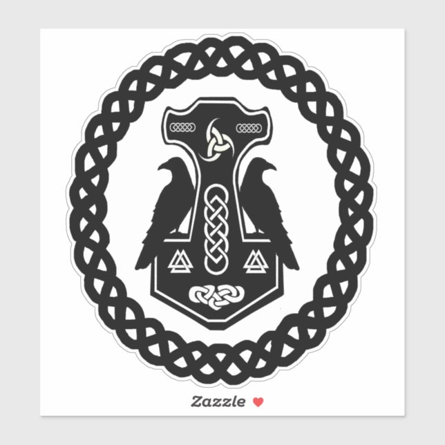Celtic Knot Norse Thor's Hammer Sticker (Sheet)