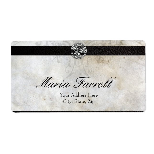 Celtic Knot on Parchment Paper Lrg Label (Front)