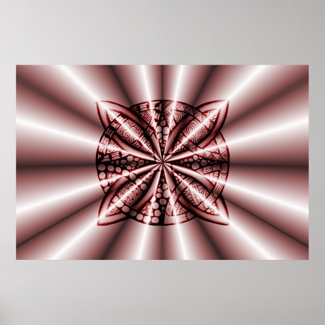 Celtic Knot Original Unique Red Poster (Front)