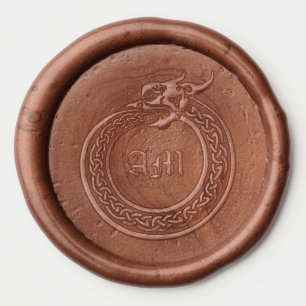 Celtic Knot Ouroborous Monogram Wax Seal Sticker