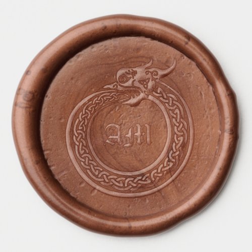 Celtic Knot Ouroborous Monogram Wax Seal Sticker