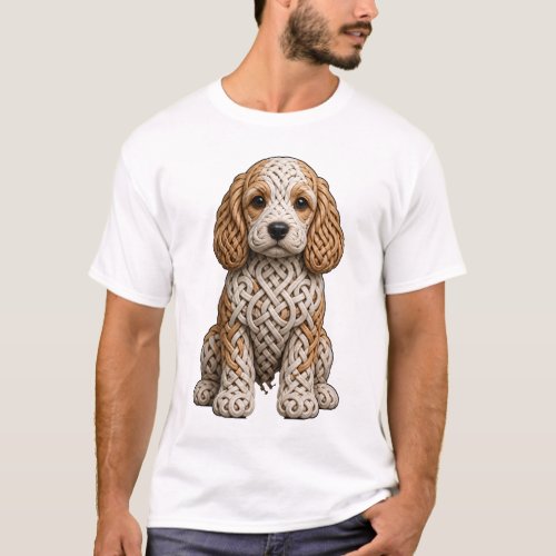 Celtic Knot Parti Cockapoo Dog Art