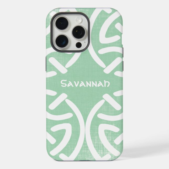 Celtic Knot Pattern Any Color Personalized iPhone Case (Back)