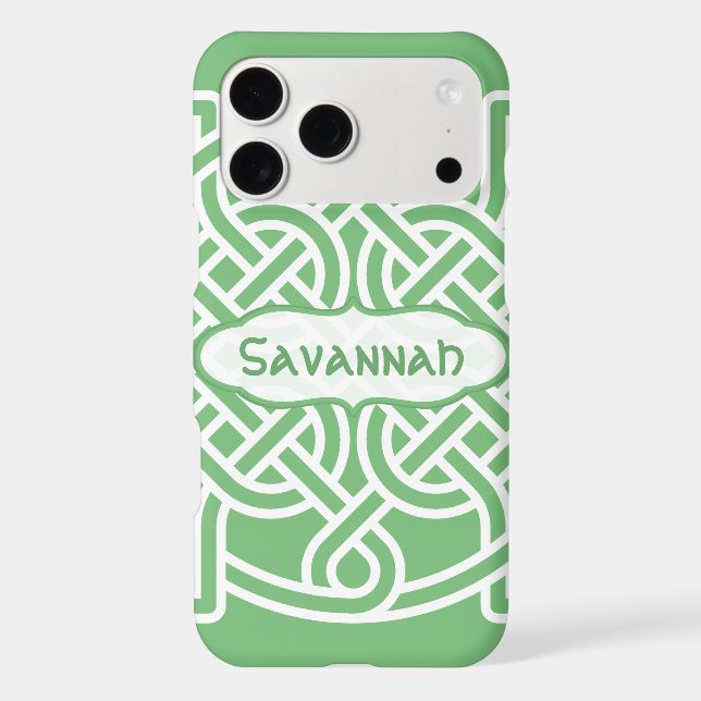 Celtic Knot Pattern Any Color Personalized iPhone Case (Back)