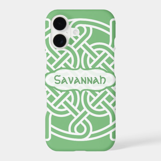 Celtic Knot Pattern Any Color Personalized iPhone Case (Back)