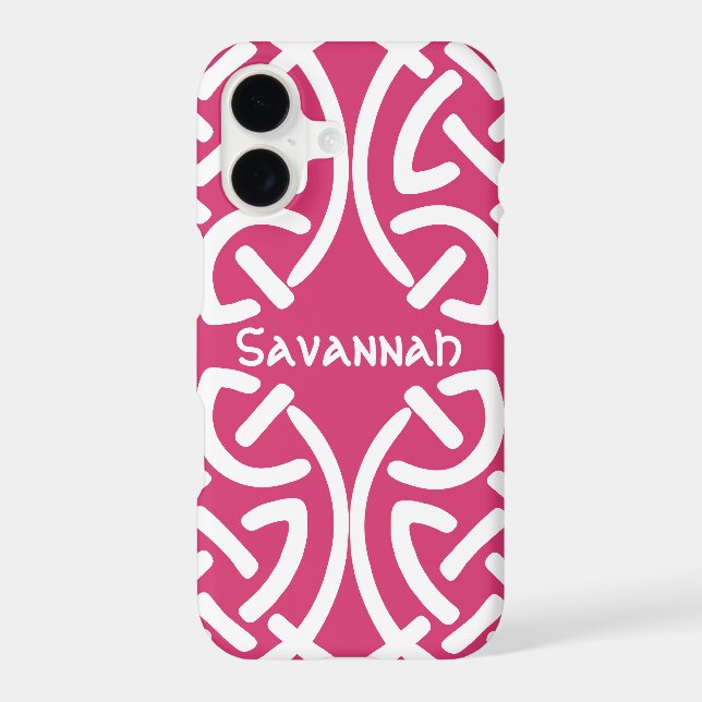 Celtic Knot Pattern Any Color Personalized iPhone Case (Back)