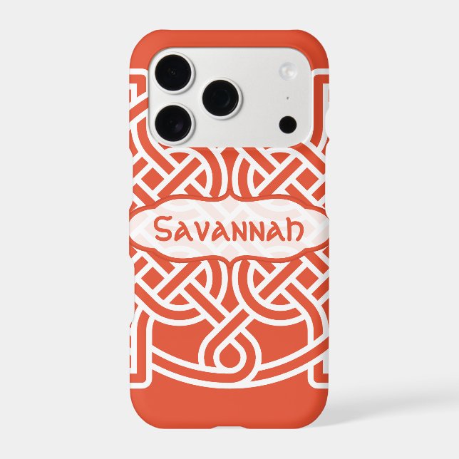 Celtic Knot Pattern Any Color Personalized iPhone Case (Back)